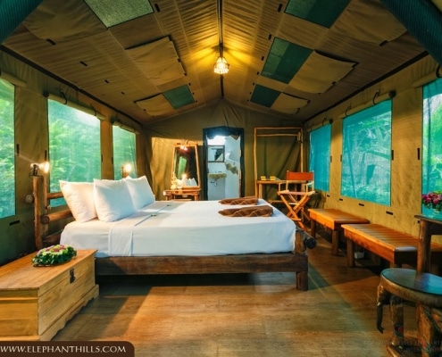 Elephant Hills tent Interior