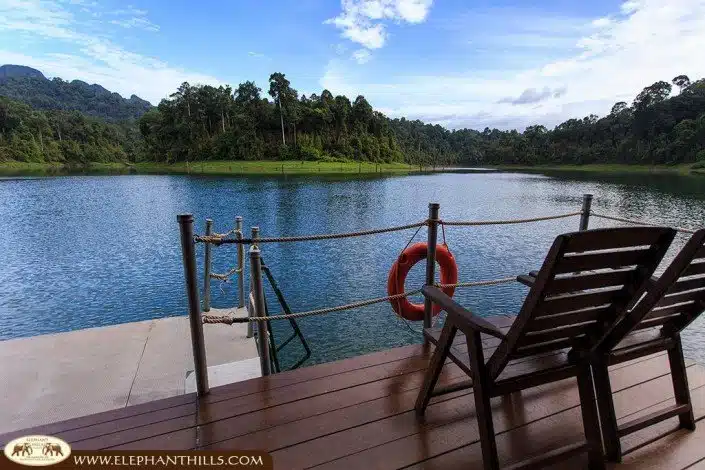 Relax in a deck chair, facing the lake and enjoying the breathtaking view