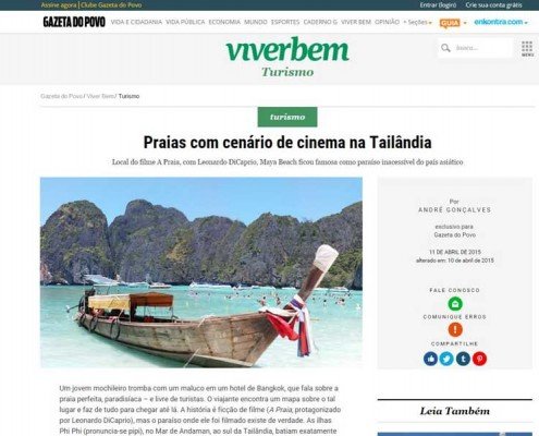 Praias com cenário de cinema na Tailândia published by Gazeta Do Povo 9