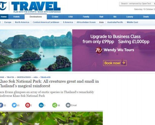 Khao Sok National Park: All creatures great and small in Thailand's magical rainforest - by Telegraph Travel Magazine 5