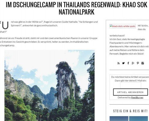 Im Dschungelcamp in Thailand’s Regenwald: Khao Sok Nationalpark; Susi, www.BlackDotsWhiteSpots.com 4
