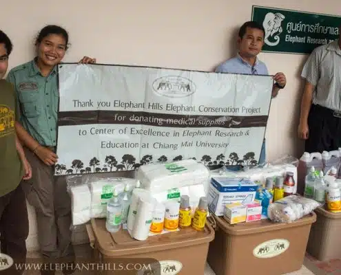 Donating medical supplies to Elephant Research and Education Center 20