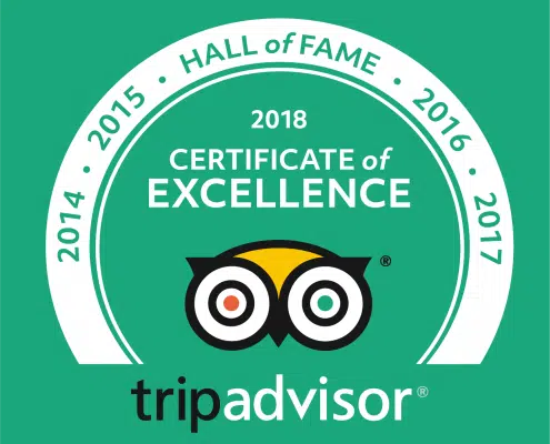 Trip Advisor Hall of Fame Award 2018 6