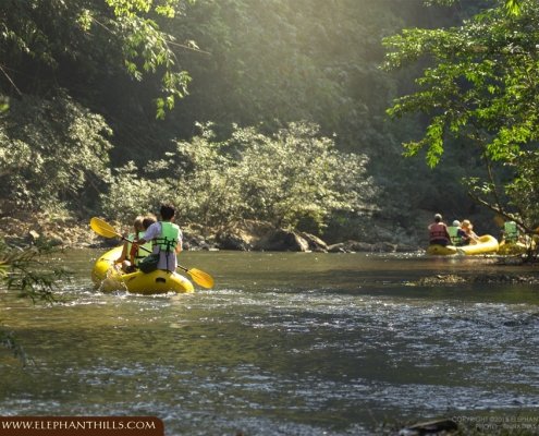 Canoeing along Sok River