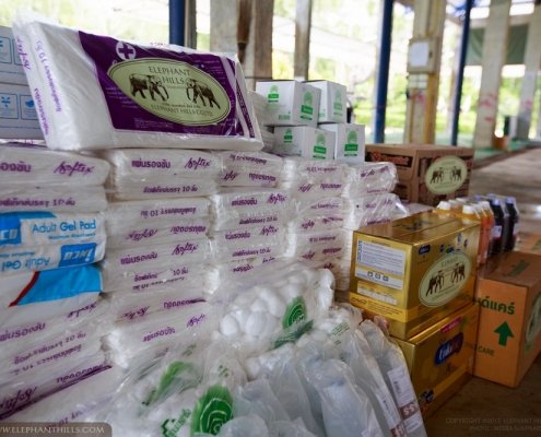 Powdered milk and other supplies for baby elephants at Krabi Hospital 4