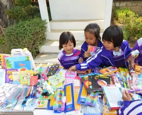Our guests’ donations received with joy at Tob Nuea School 8