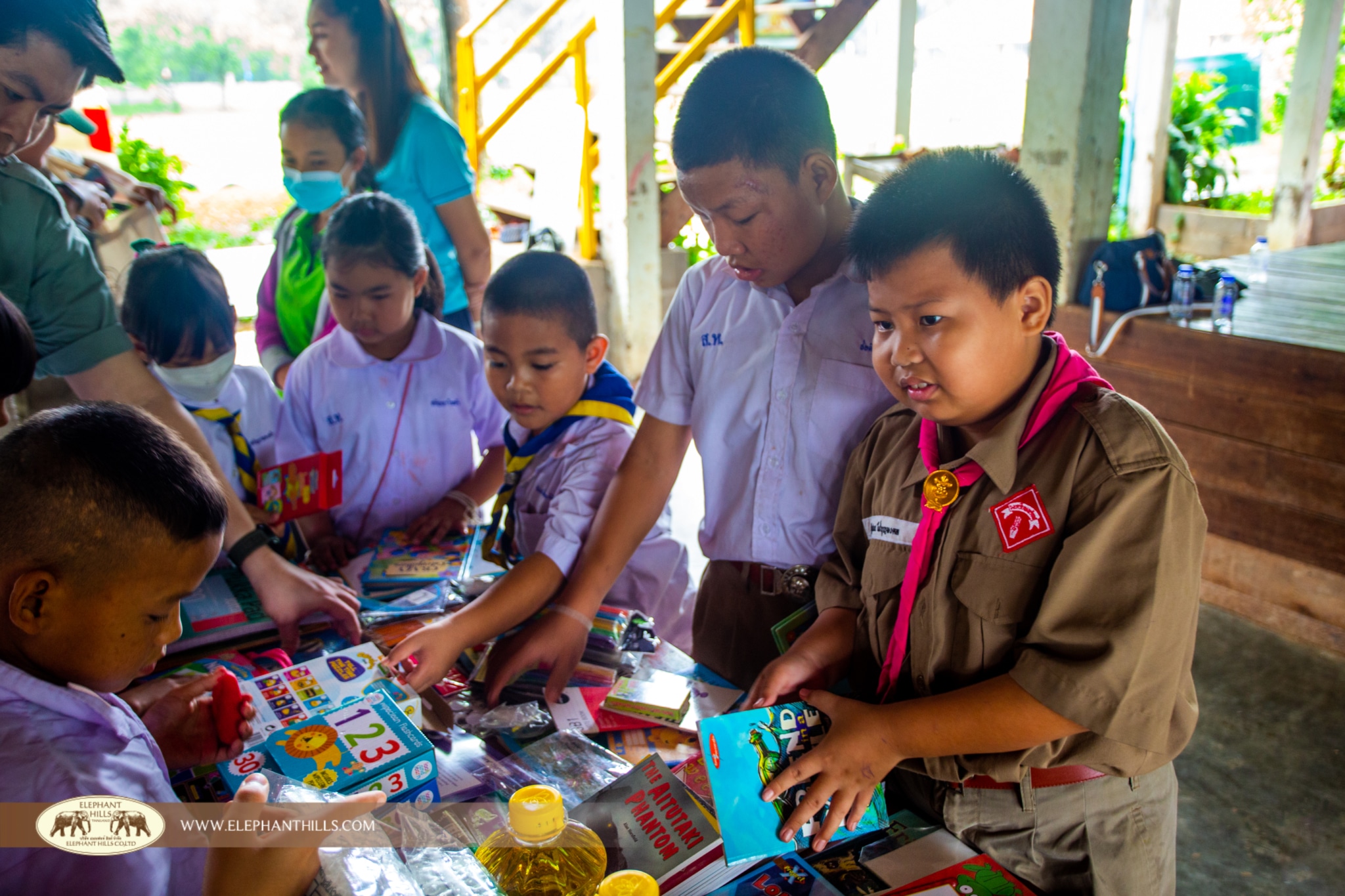 “Pack with a purpose” donations from our guests delivered to a school in Mae Sariang 90