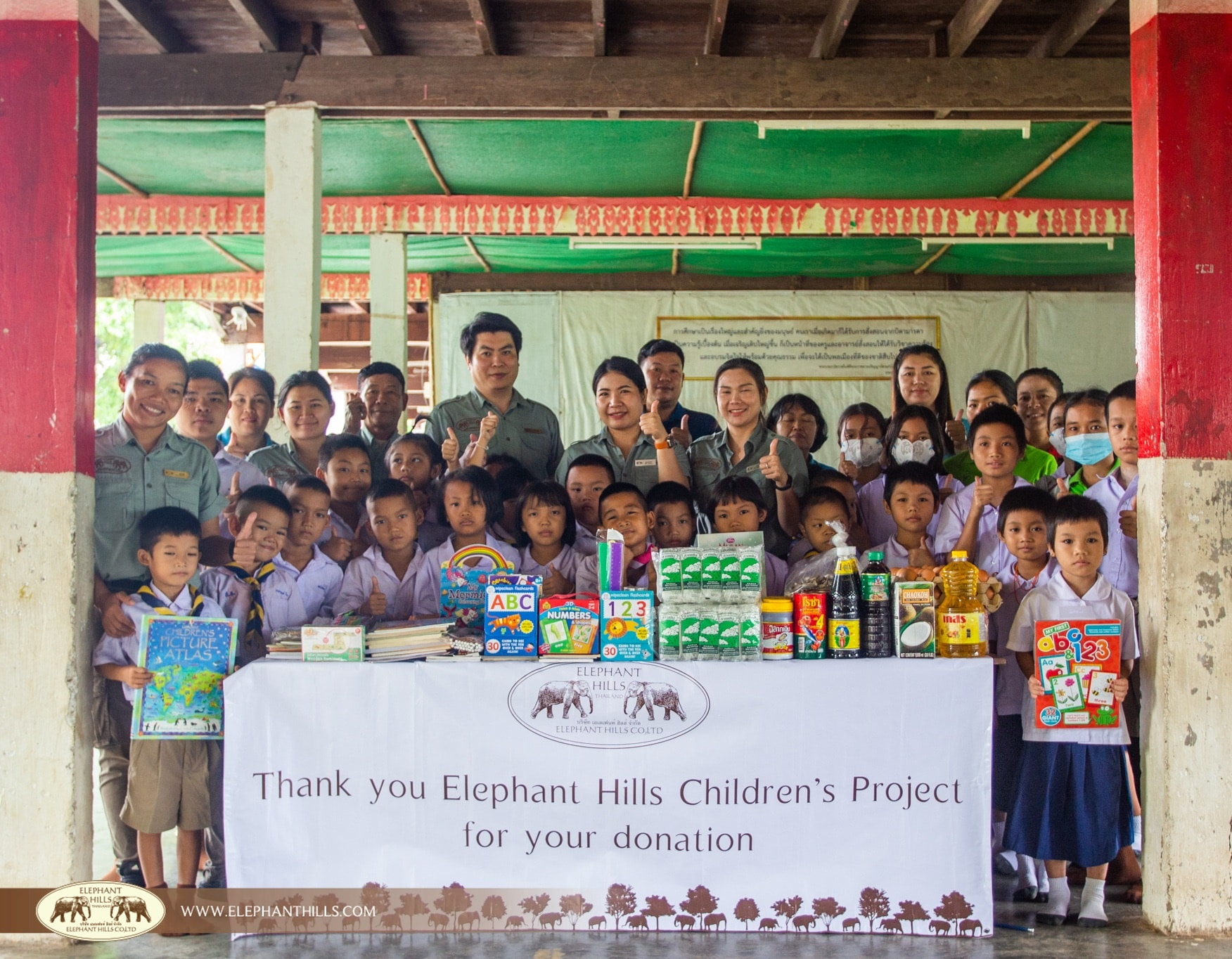 “Pack with a purpose” donations from our guests delivered to a school in Mae Sariang 17