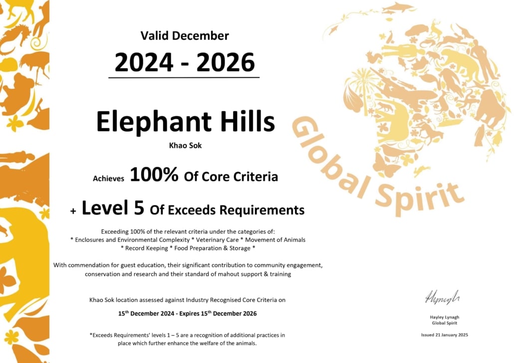 Elephant Hills Earns Top Recognition for Animal Welfare 2