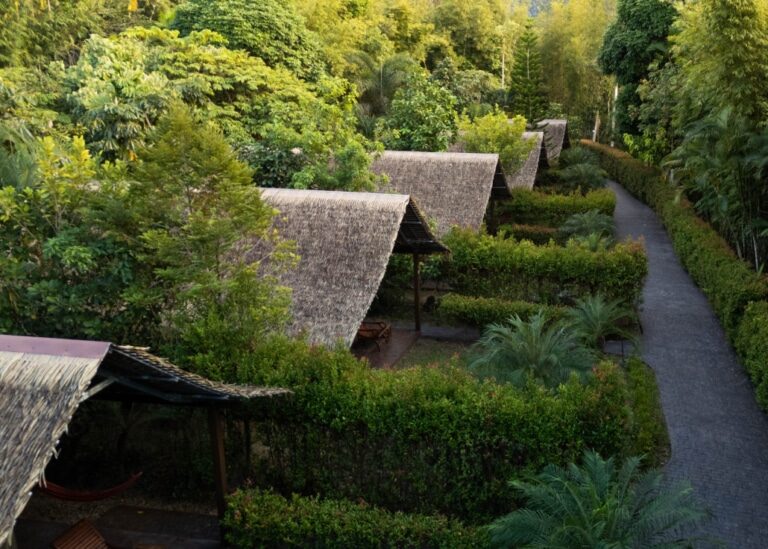 How Far Ahead to Book Elephant Hills: A Planning Guide for 2027 1 Aerial view of the Elephant Camp at Elephant Hills in Khao Sok National Park